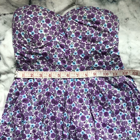 Rue 21 Purple Floral Strapless Dress - Picture 6 of 8